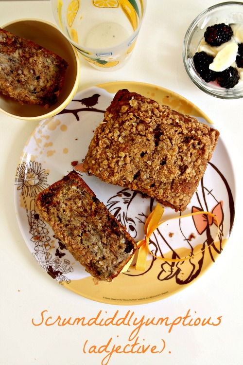 Scrumdiddlyumptious Caramelized Banana and Toasted Coconut Banana Bread 11--013014