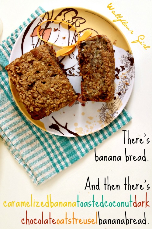 Scrumdiddlyumptious Caramelized Banana and Toasted Coconut Banana Bread 14--013014